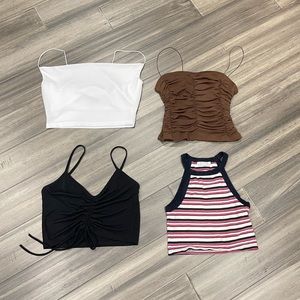 miscellaneous brands crop top bundle (zara and fashion nova)